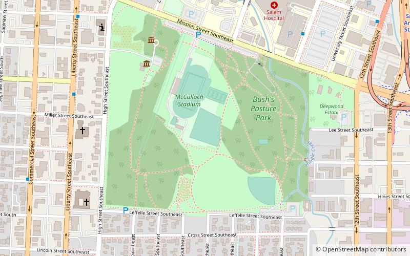 Asahel Bush House and Bush's Pasture Park location map