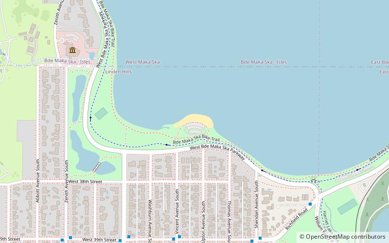 lake calhoun thomas beach minneapolis location map
