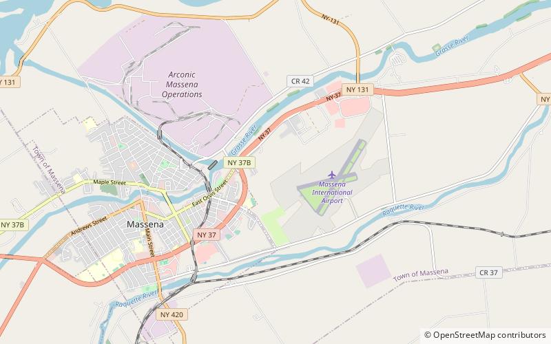 Massena location map
