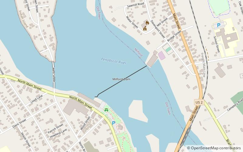 Milford Dam location map