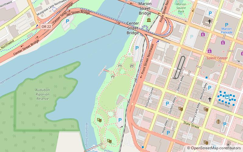 Riverfront Park location map