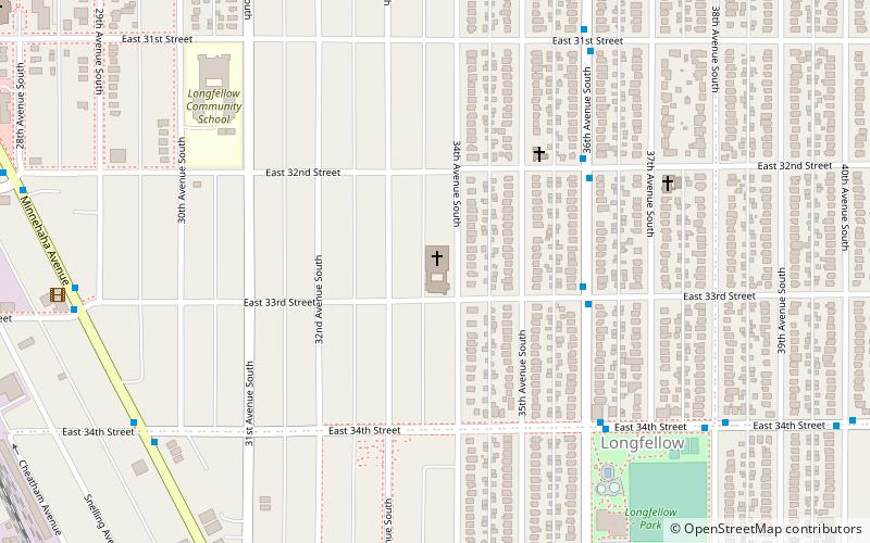 Christ Church Lutheran location map