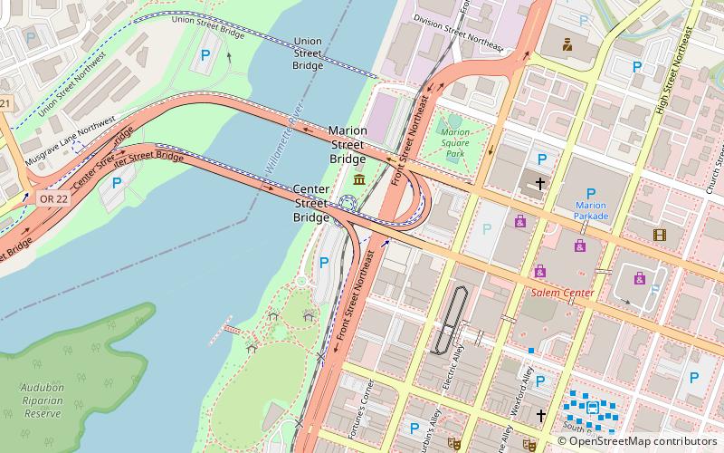 Center Street Bridge location map