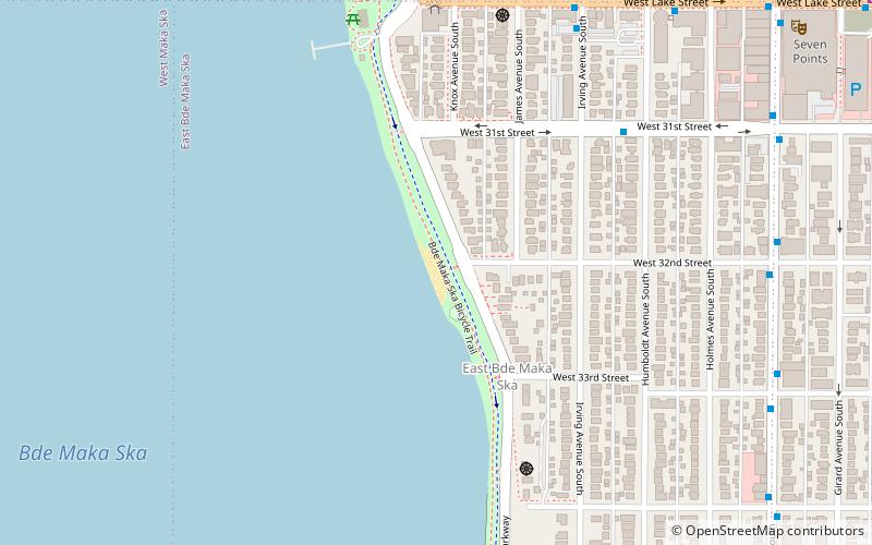 lake calhoun 32nd beach minneapolis location map