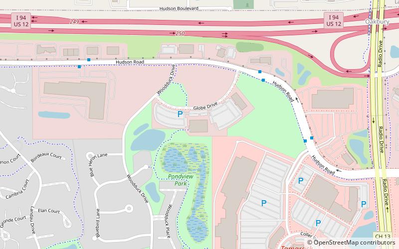 Globe University and Minnesota School of Business location map