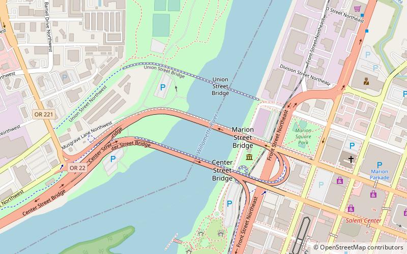 Marion Street Bridge location map