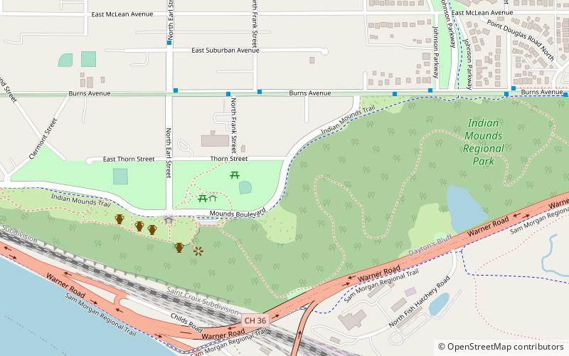 Indian Mounds Park location map