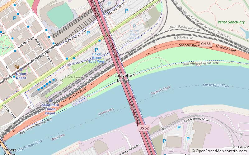 Lafayette Bridge location map