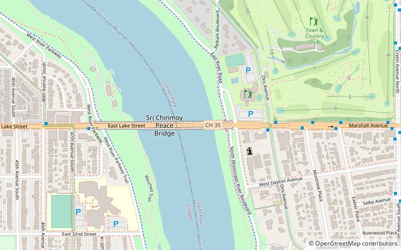 Lake Street Bridge location map
