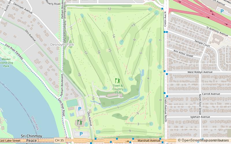 town country club minneapolis location map