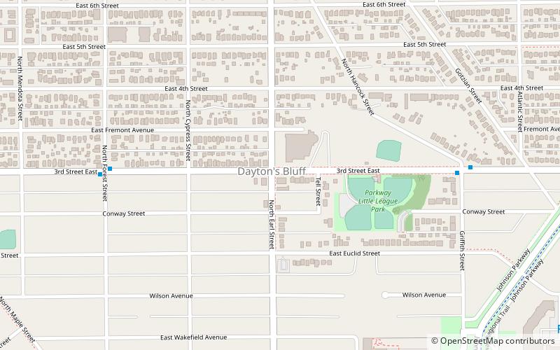 Dayton's Bluff location map