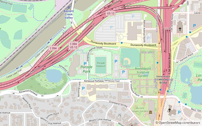 parade stadium minneapolis location map