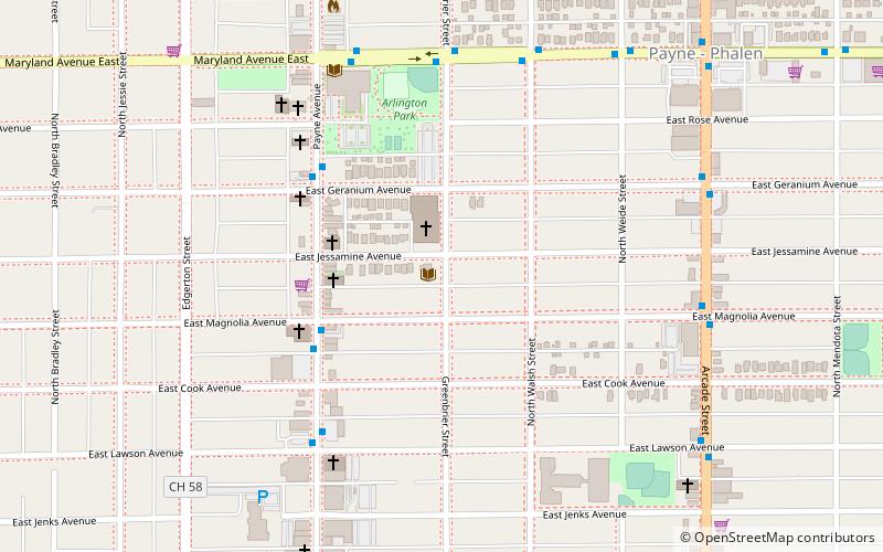 Arlington Hills Library location map