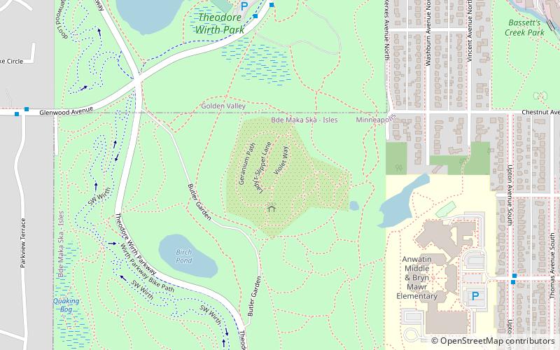 Eloise Butler Wildflower Garden and Bird Sanctuary location map