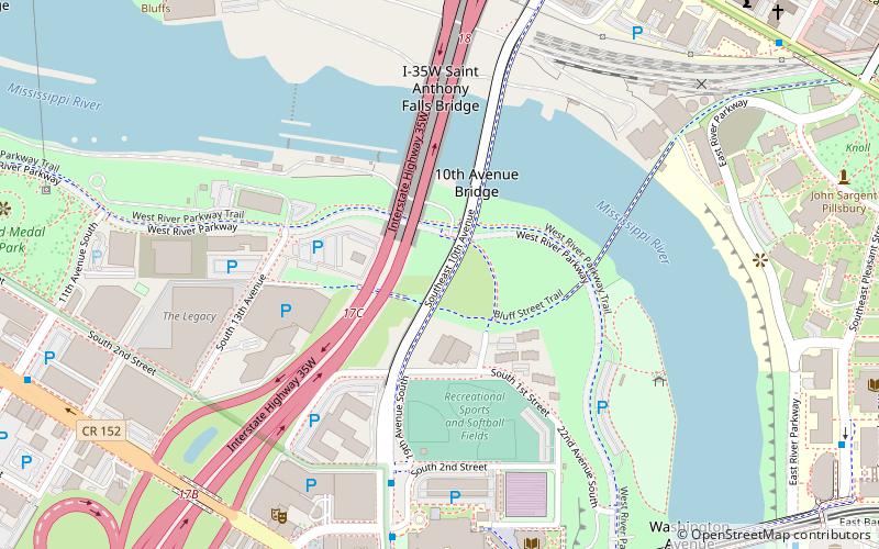 Tenth Avenue Bridge location map