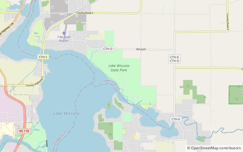 Lake Wissota State Park location map
