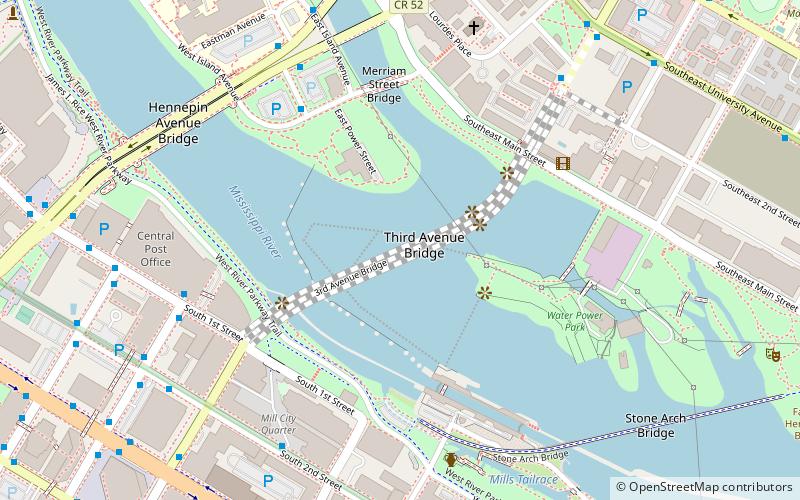 Third Avenue Bridge location map