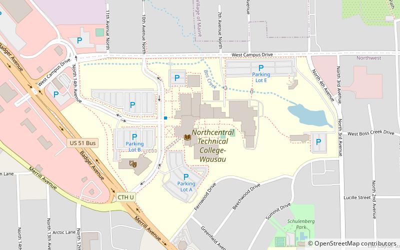 Northcentral Technical College-Wausau location map