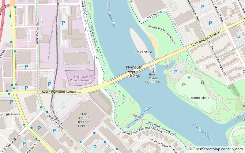 Plymouth Avenue Bridge location map