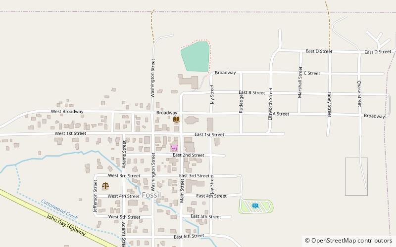 Fossil Public School location map