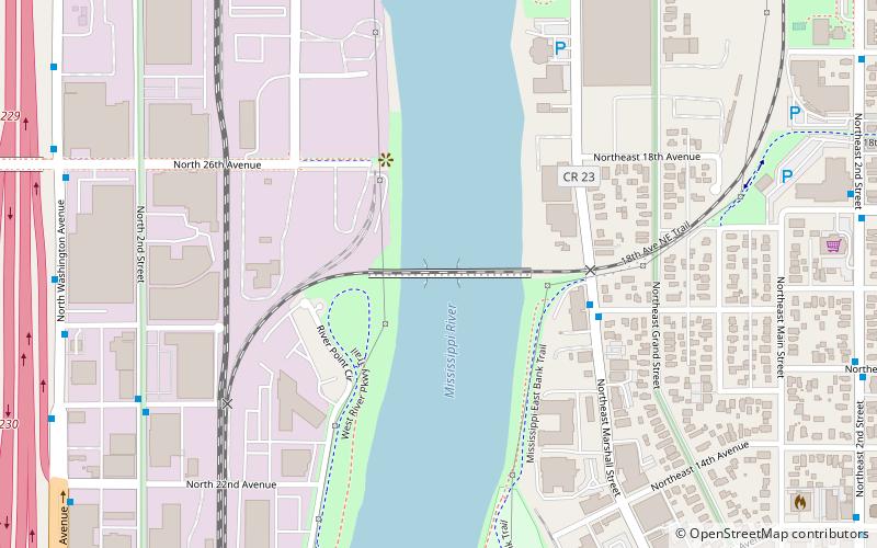 Northern Pacific-BNSF Minneapolis Rail Bridge location map