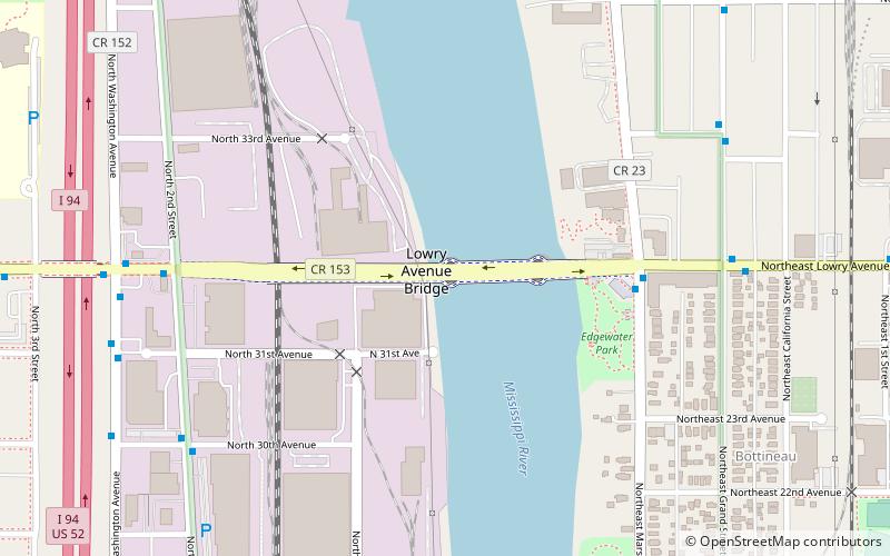 Lowry Avenue Bridge location map