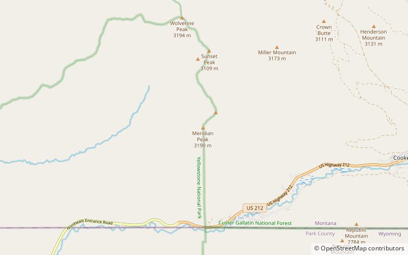 Meridian Peak location map