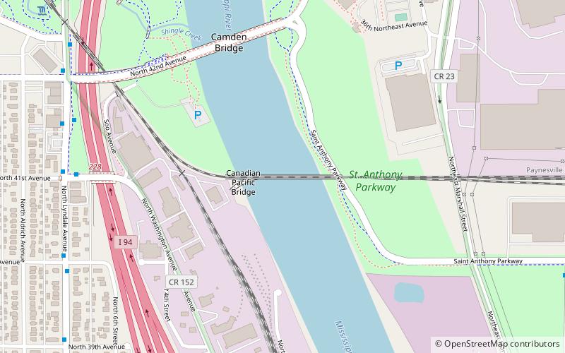 Canadian Pacific Camden Place Rail Bridge location map