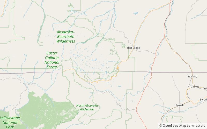 Beartooth Mountain location map