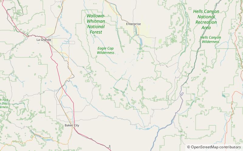 copper creek falls eagle cap wilderness location map