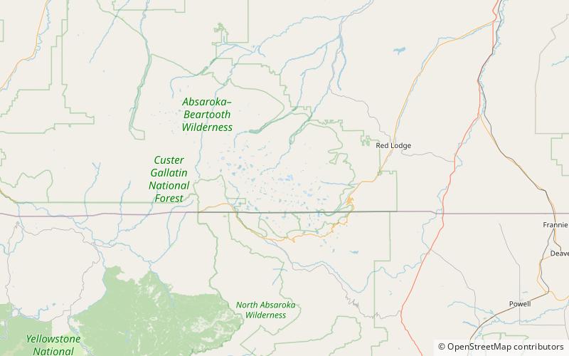 salo mountain absaroka beartooth wilderness location map