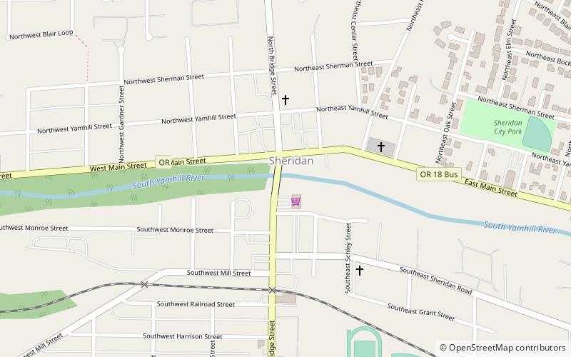Sheridan Bridge location map