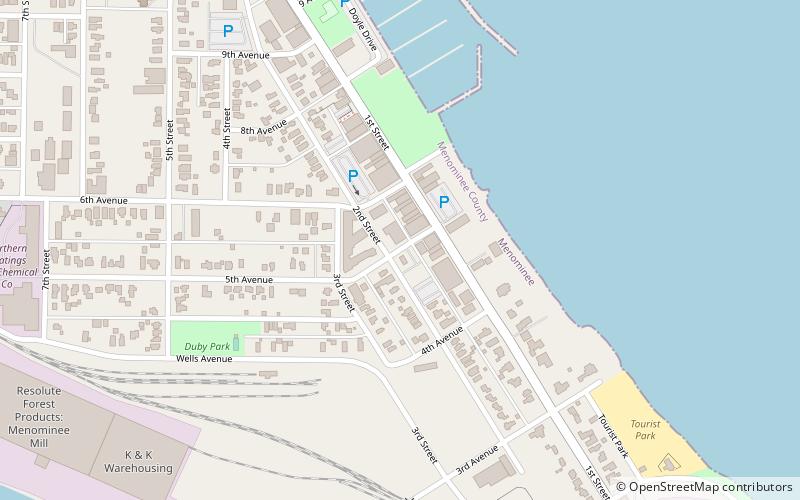 Menominee Opera House location map