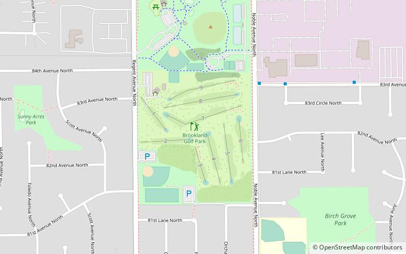 Brookland Golf Park location map