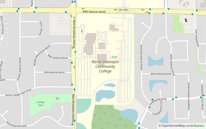 North Hennepin Community College location map