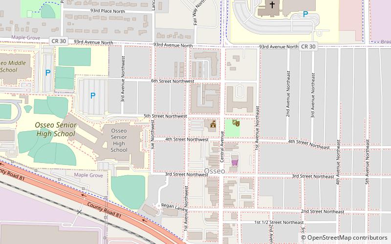 Osseo City Hall location map
