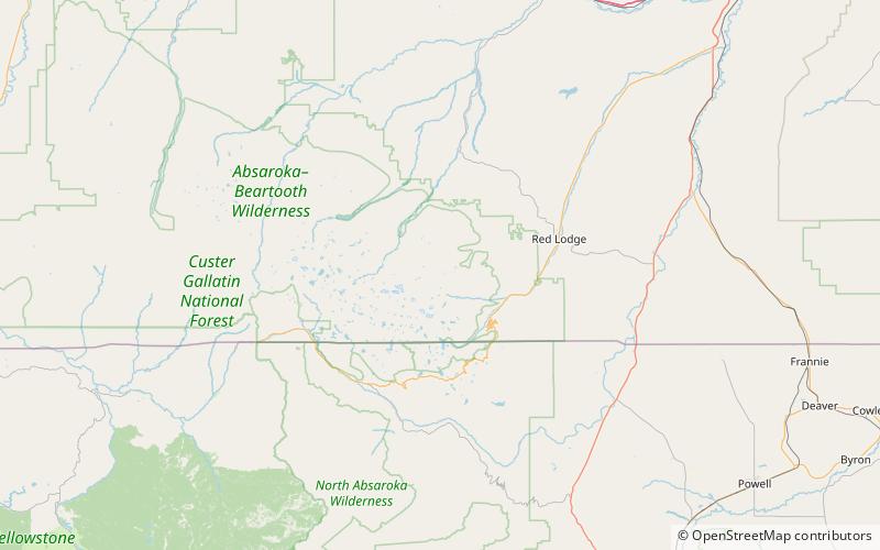 silver run peak absaroka beartooth wilderness location map