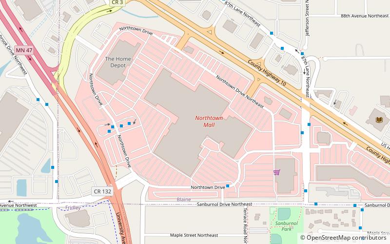 Northtown Mall location map