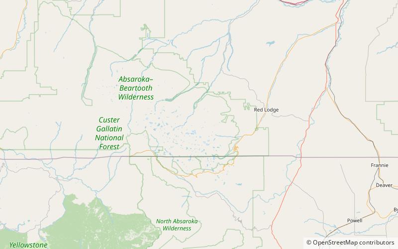 bowback mountain absaroka beartooth wilderness location map