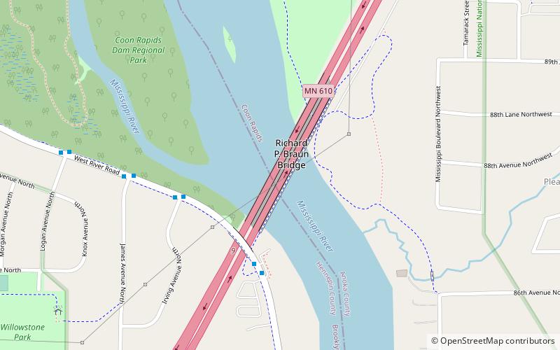 Richard P. Braun Bridge location map