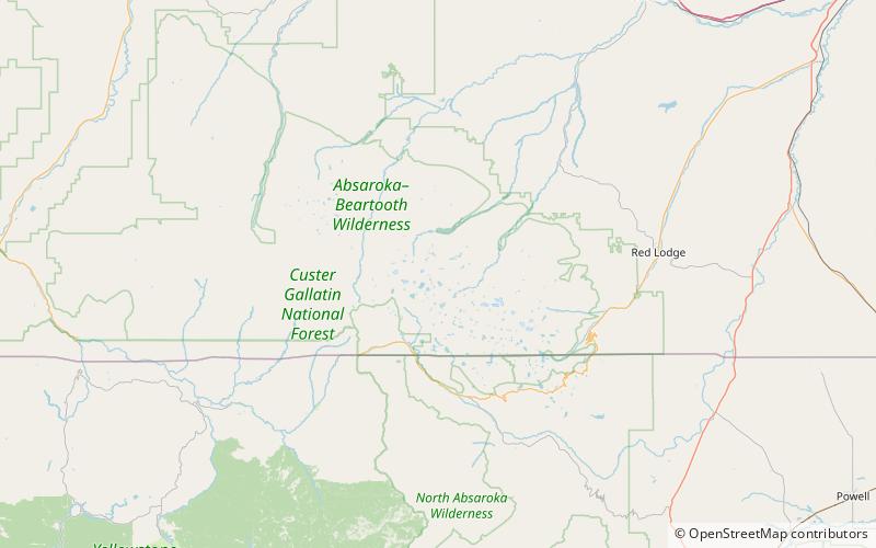 cairn mountain absaroka beartooth wilderness location map