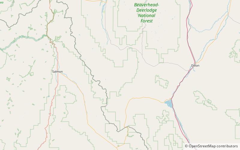 bloody dick peak beaverhead deerlodge national forest location map