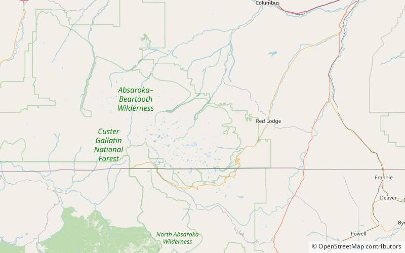 sylvan peak absaroka beartooth wilderness location map