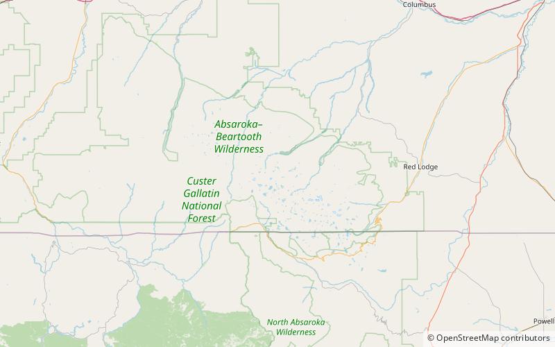 granite peak northwest peak absaroka beartooth wilderness location map