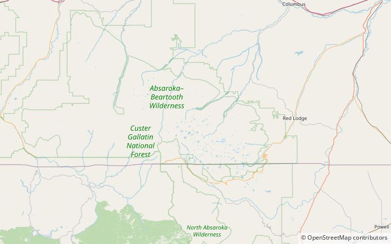 granite glacier absaroka beartooth wilderness location map