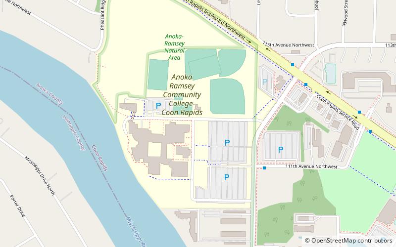 anoka ramsey community college coon rapids location map