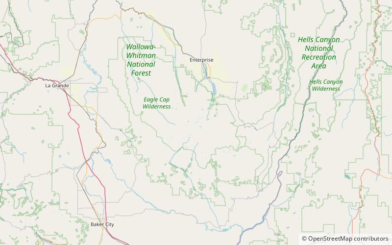 mirror lake eagle cap wilderness location map