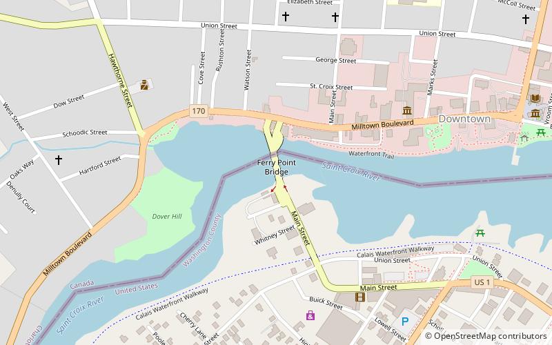 Ferry Point International Bridge location map
