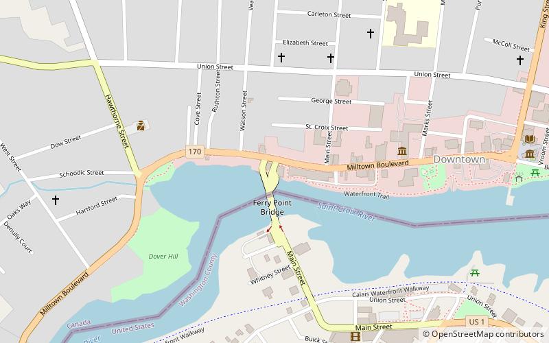 Ferry Point Border Crossing location map