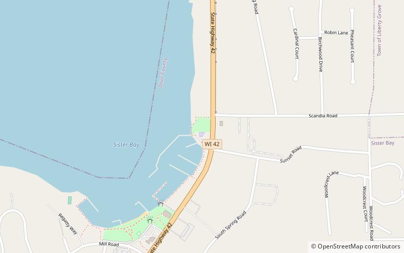 Sister Bay Marina location map